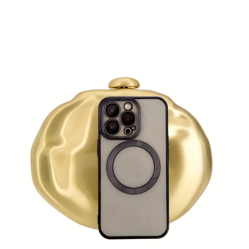 Metal Bronz Çanta Niebbla