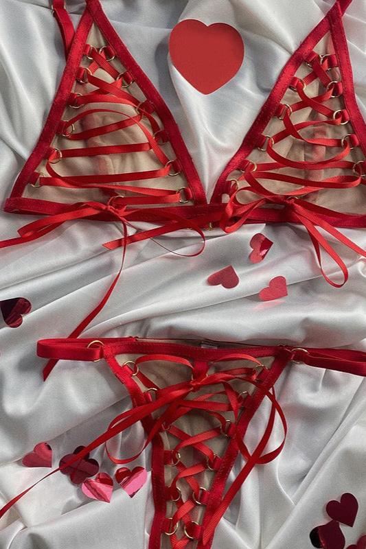 İki Parçalı Şık Takım - LILY Kırmızı THESVELTECHIC