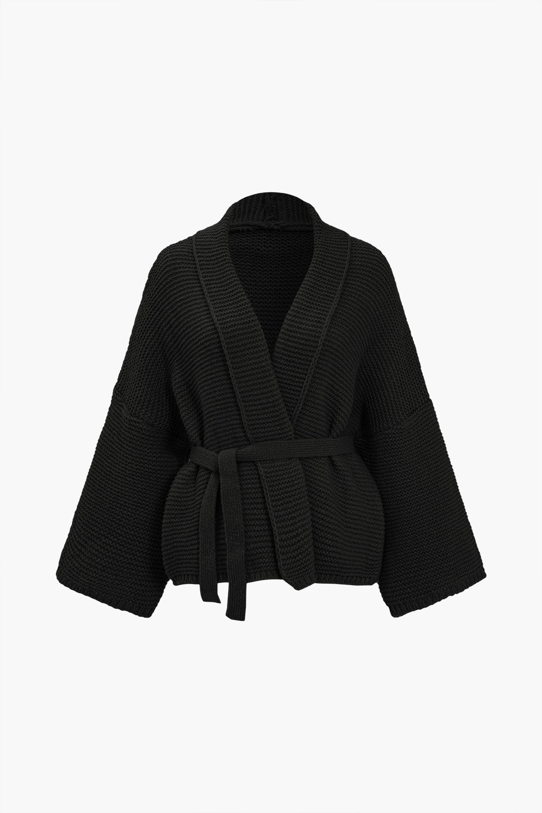 Belted V-neck Sweater Hırka Siaora