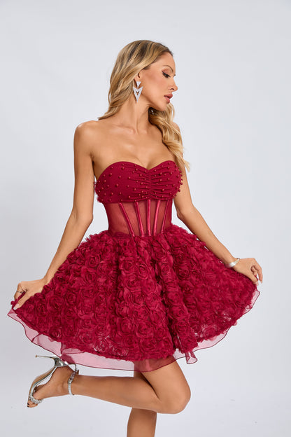 Rachel  Korse Mini Elbise Siaora