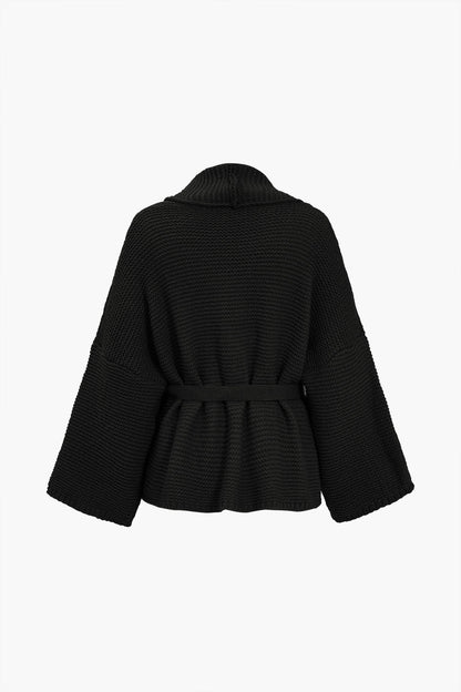 Belted V-neck Sweater Hırka Siaora