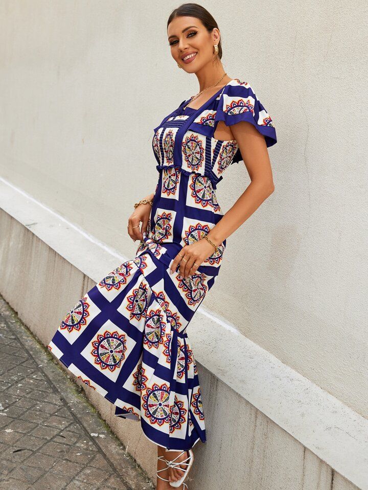 Patchwork Maxi Elbise Siaora
