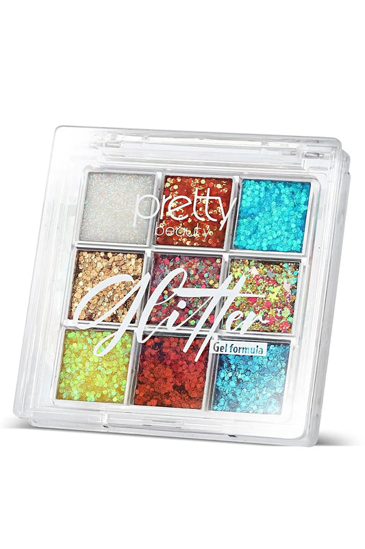 9'lu Glitter Makyaj Paleti Beauty World