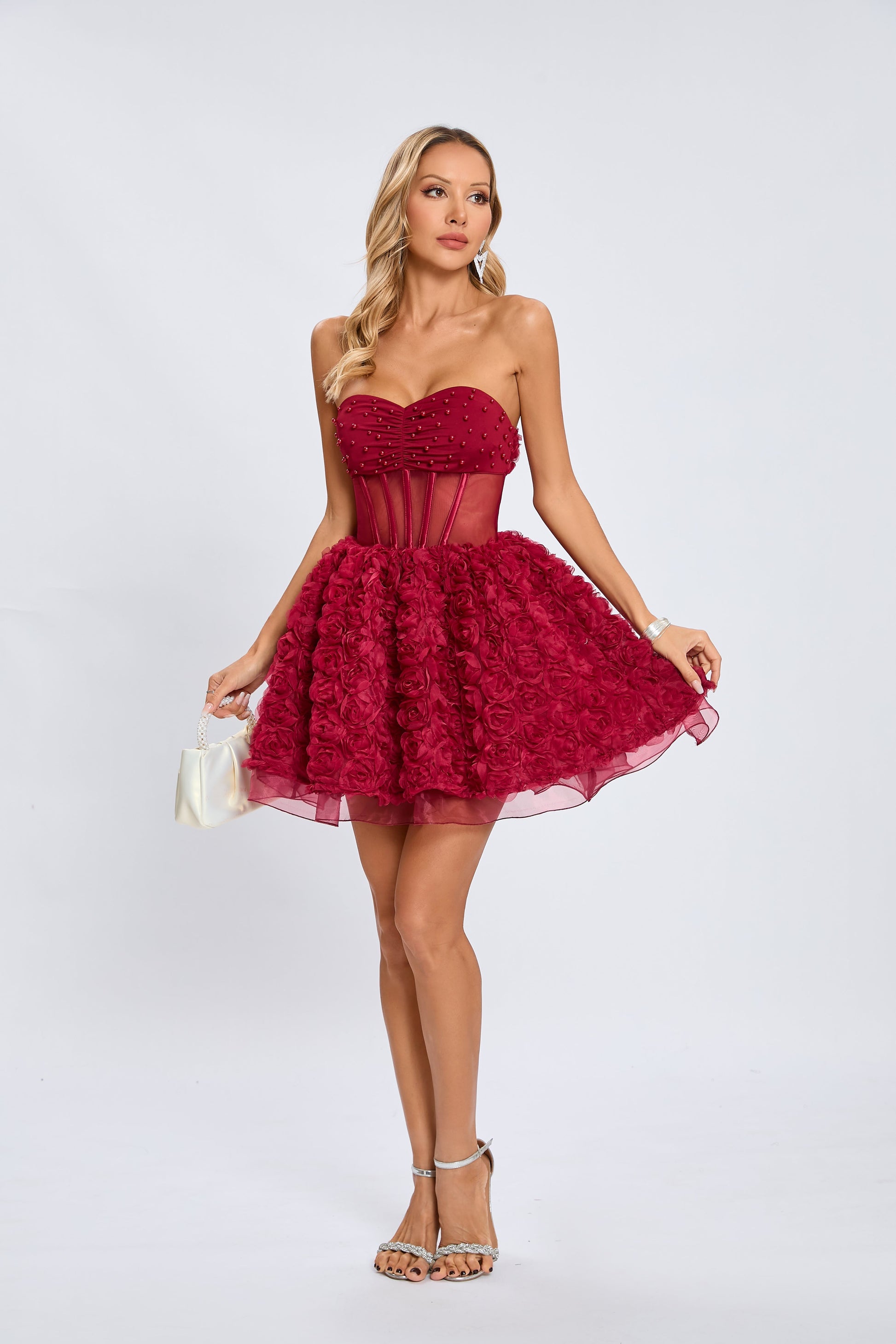 Rachel  Korse Mini Elbise Siaora