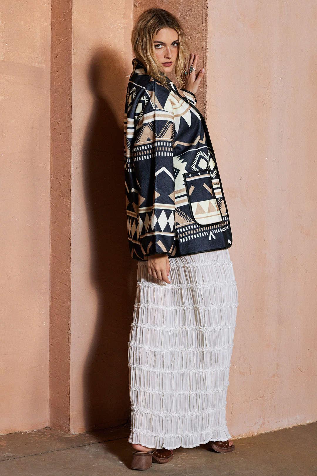 Nomadic Pattern Oversize Ceket Siaora