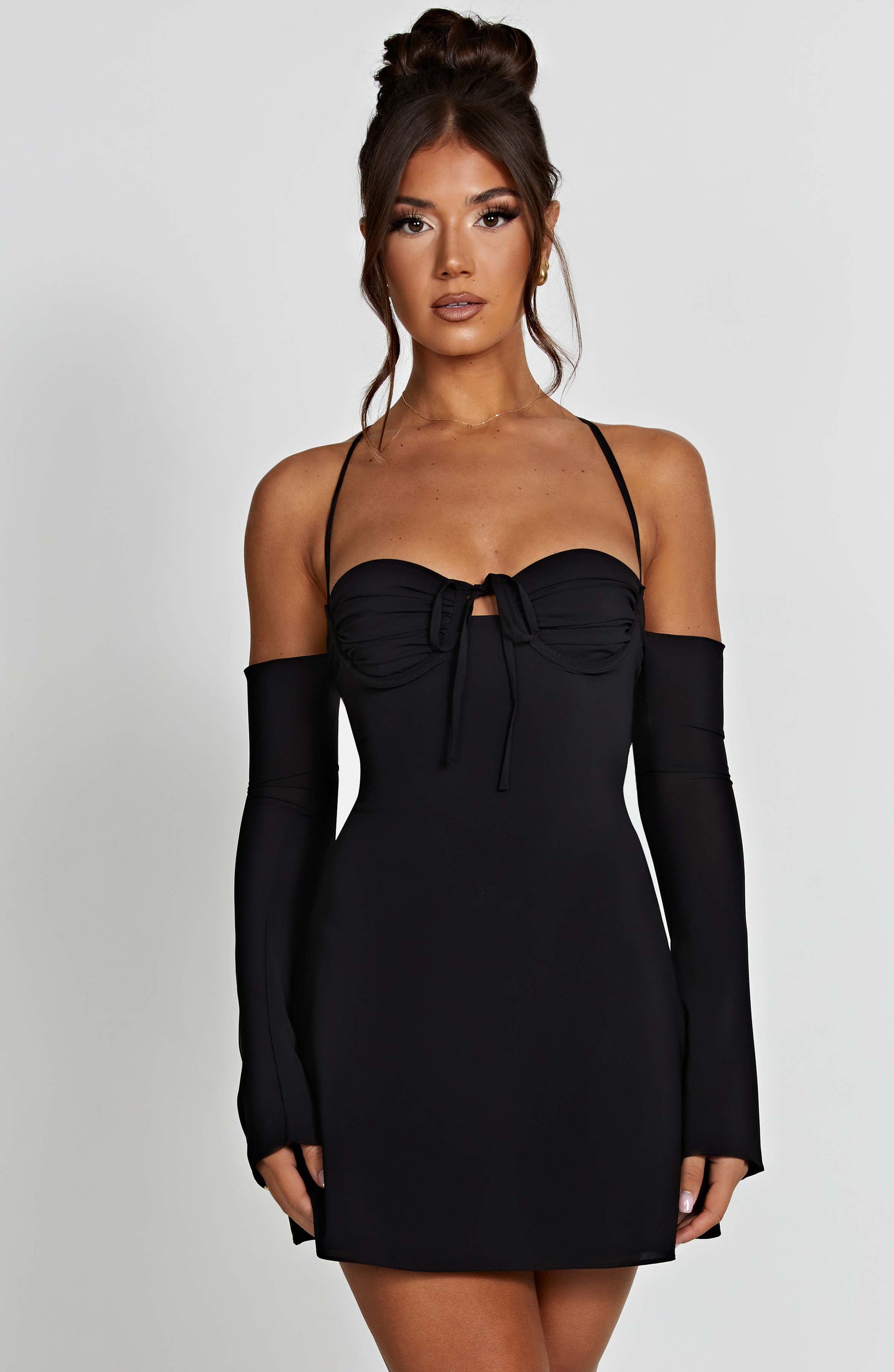 Fiona Mini Dress - Black Niebbla