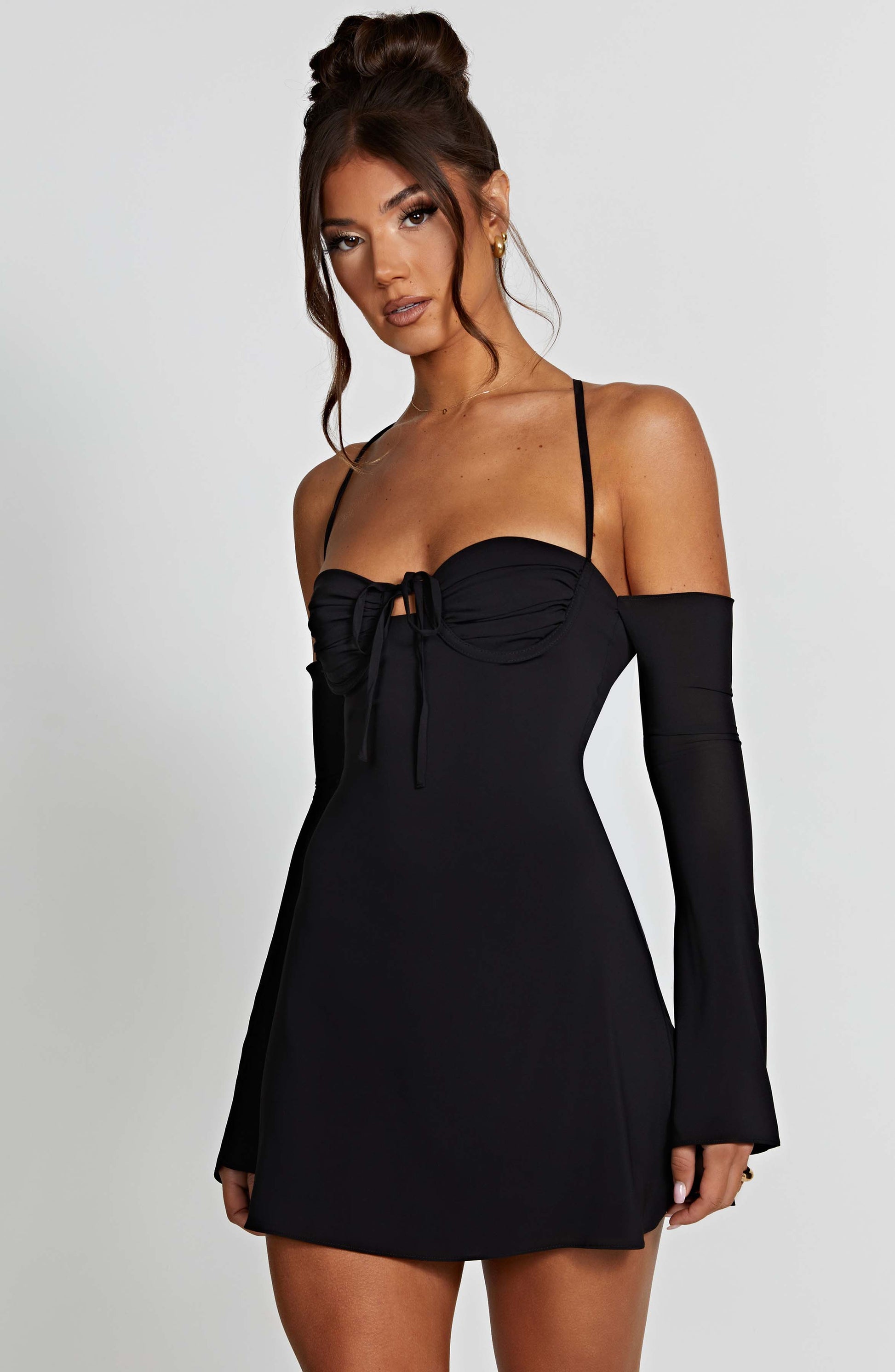 Fiona Mini Dress - Black Niebbla
