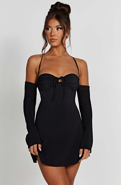 Fiona Mini Dress - Black Niebbla