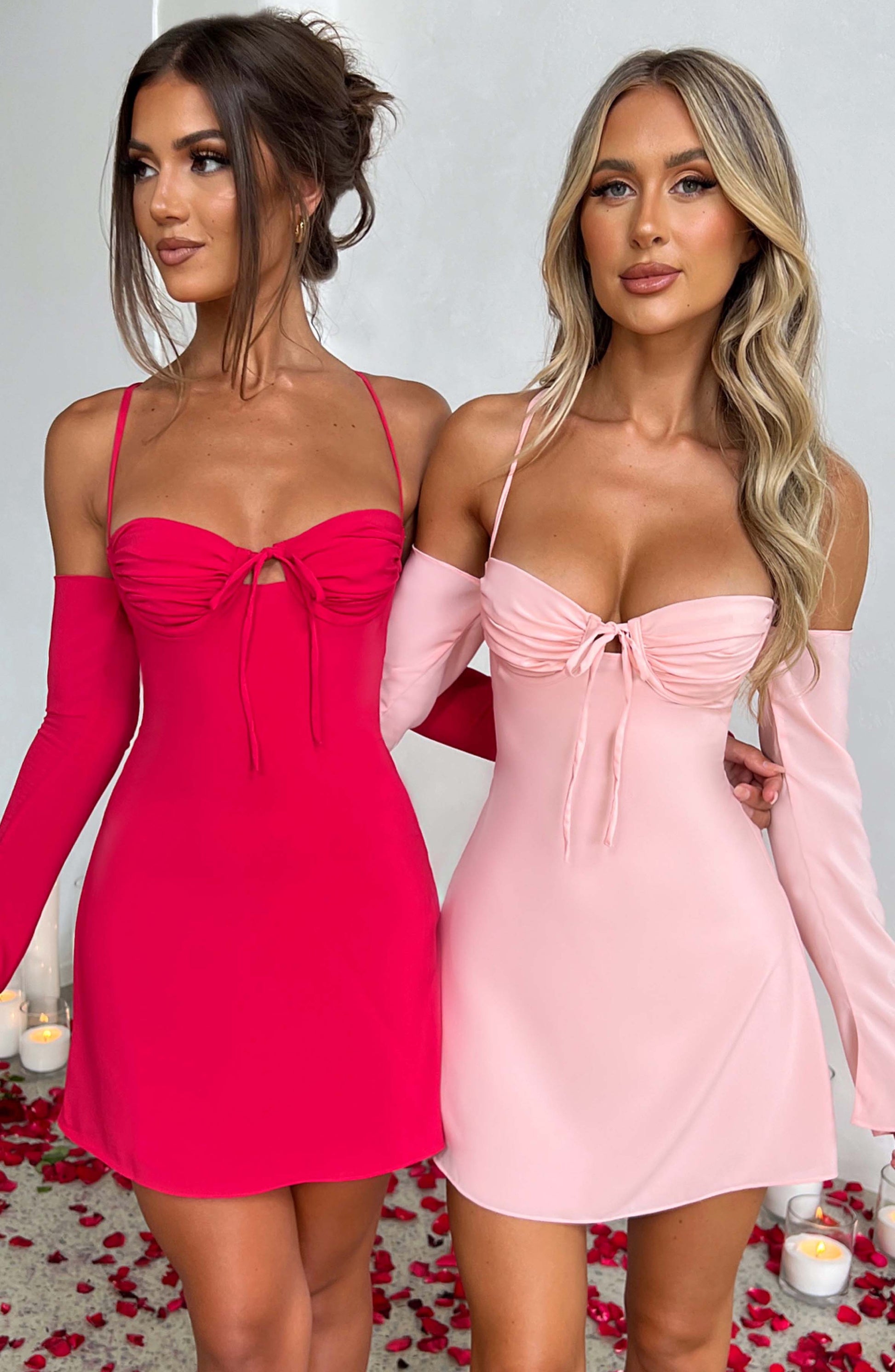 Askılı Mini Elbise - Pembe Niebbla