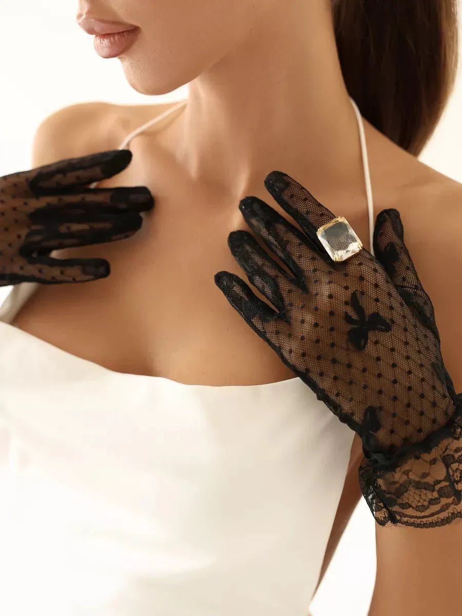 Kadınlar için şık dantel eldivenler - HANAS THESVELTECHIC