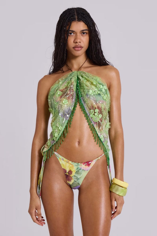 Süslü Sarma Mini Etek Bikini Niebbla