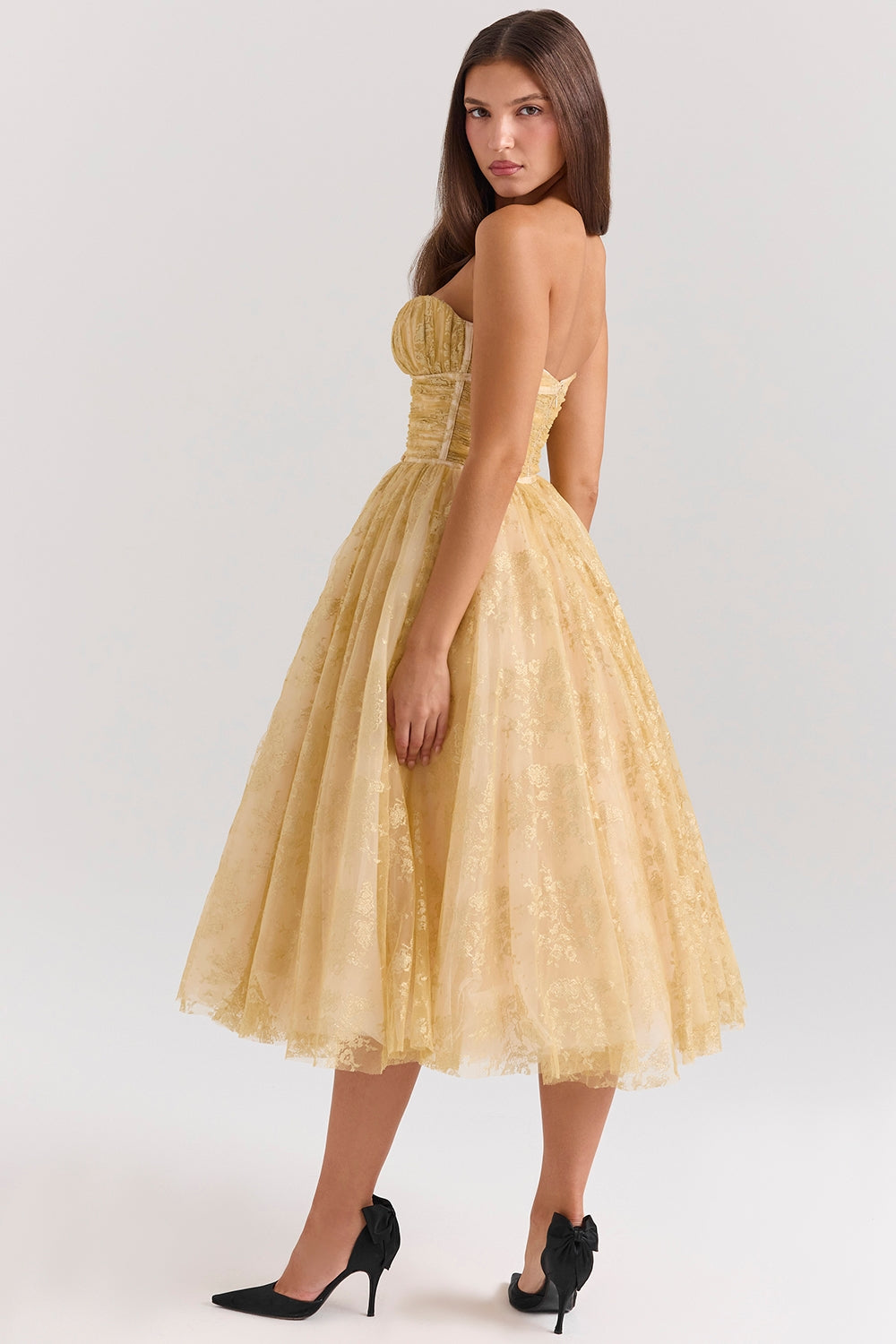 Millie | Altın Korse Elbise THESVELTECHIC