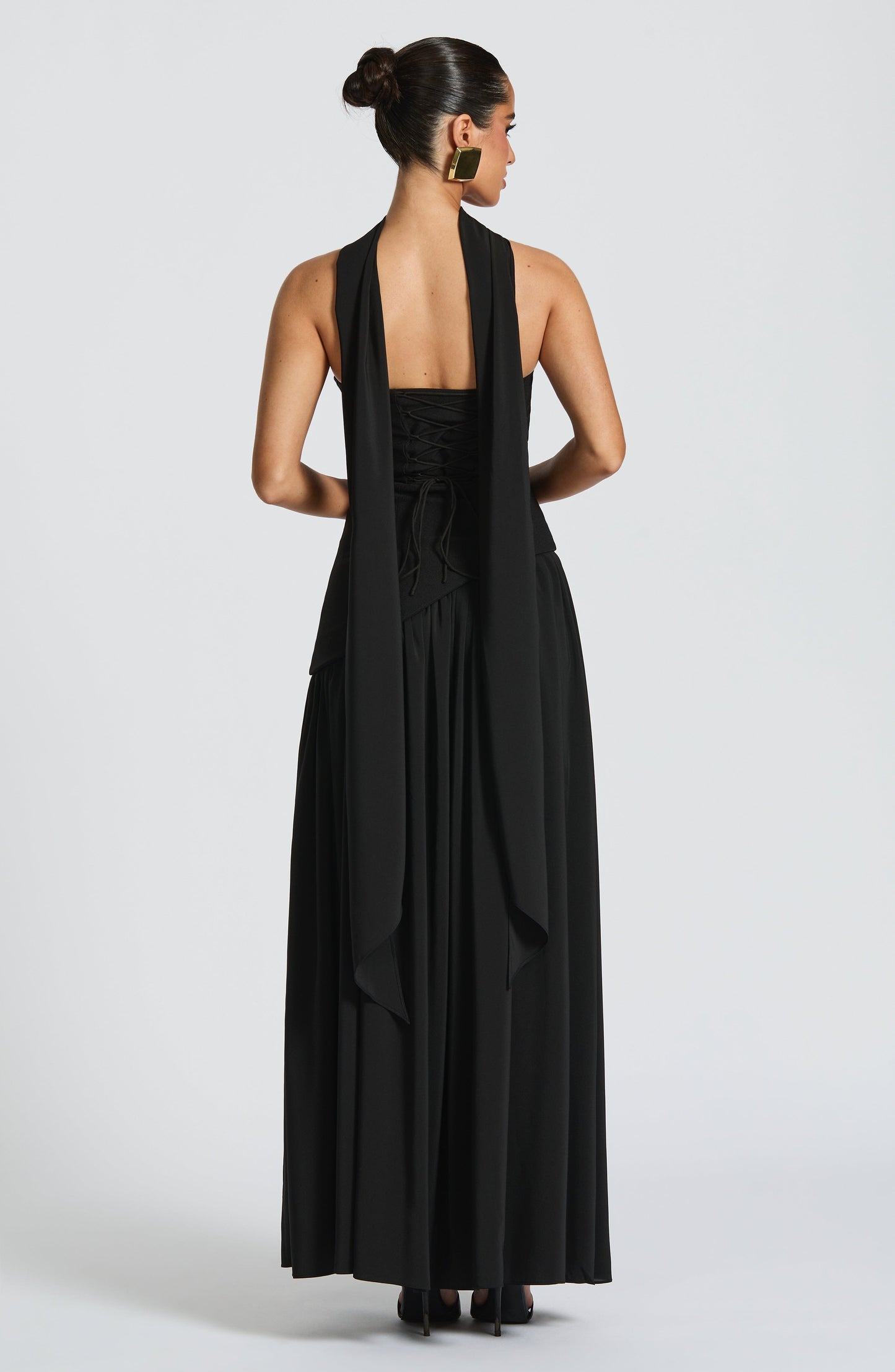 Maliyah Maxi Elbise - Siyah Niebbla