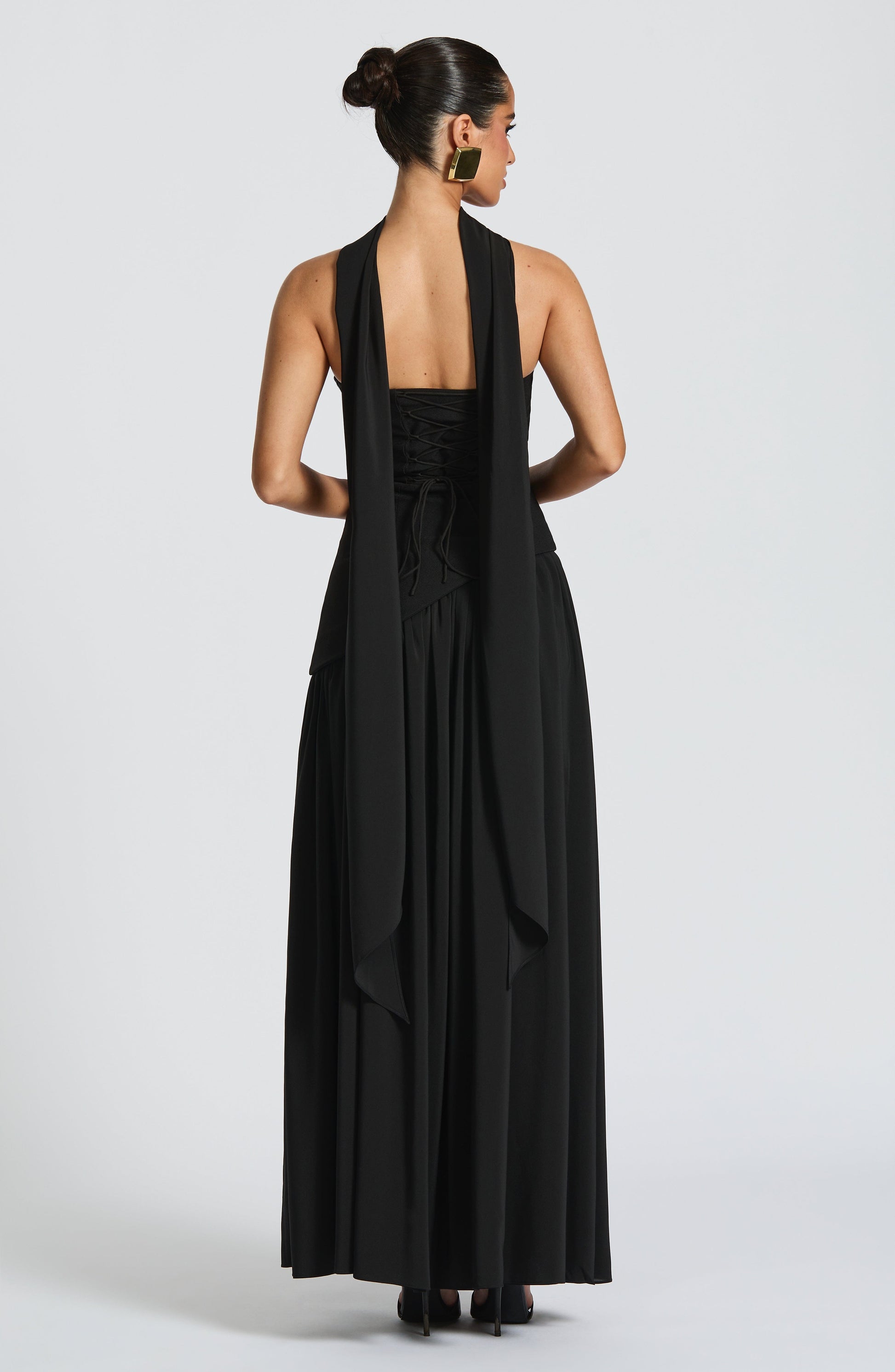 Maliyah Maxi Elbise - Siyah Niebbla