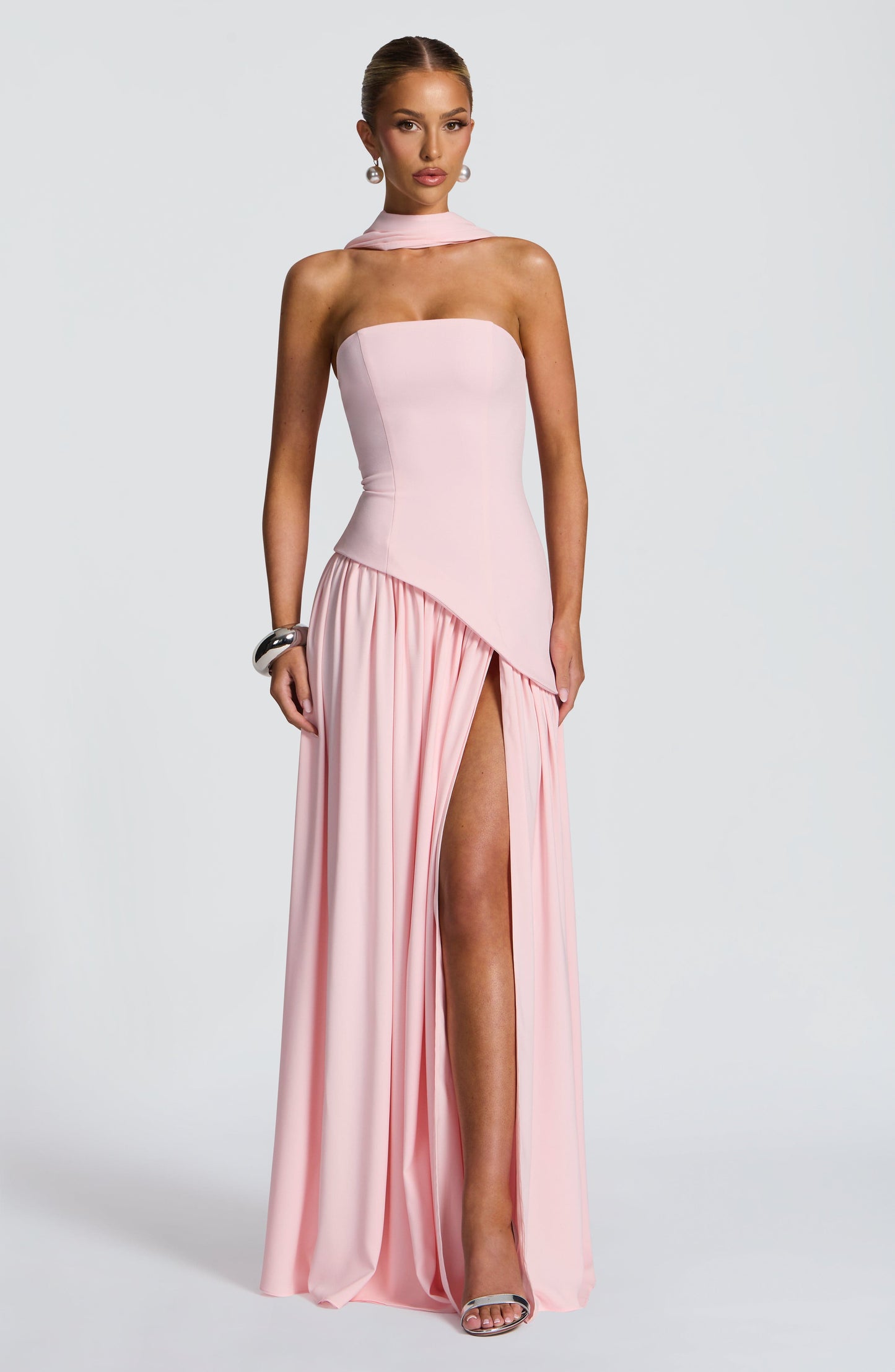 Maliyah Maxi Elbise - Pembe Niebbla