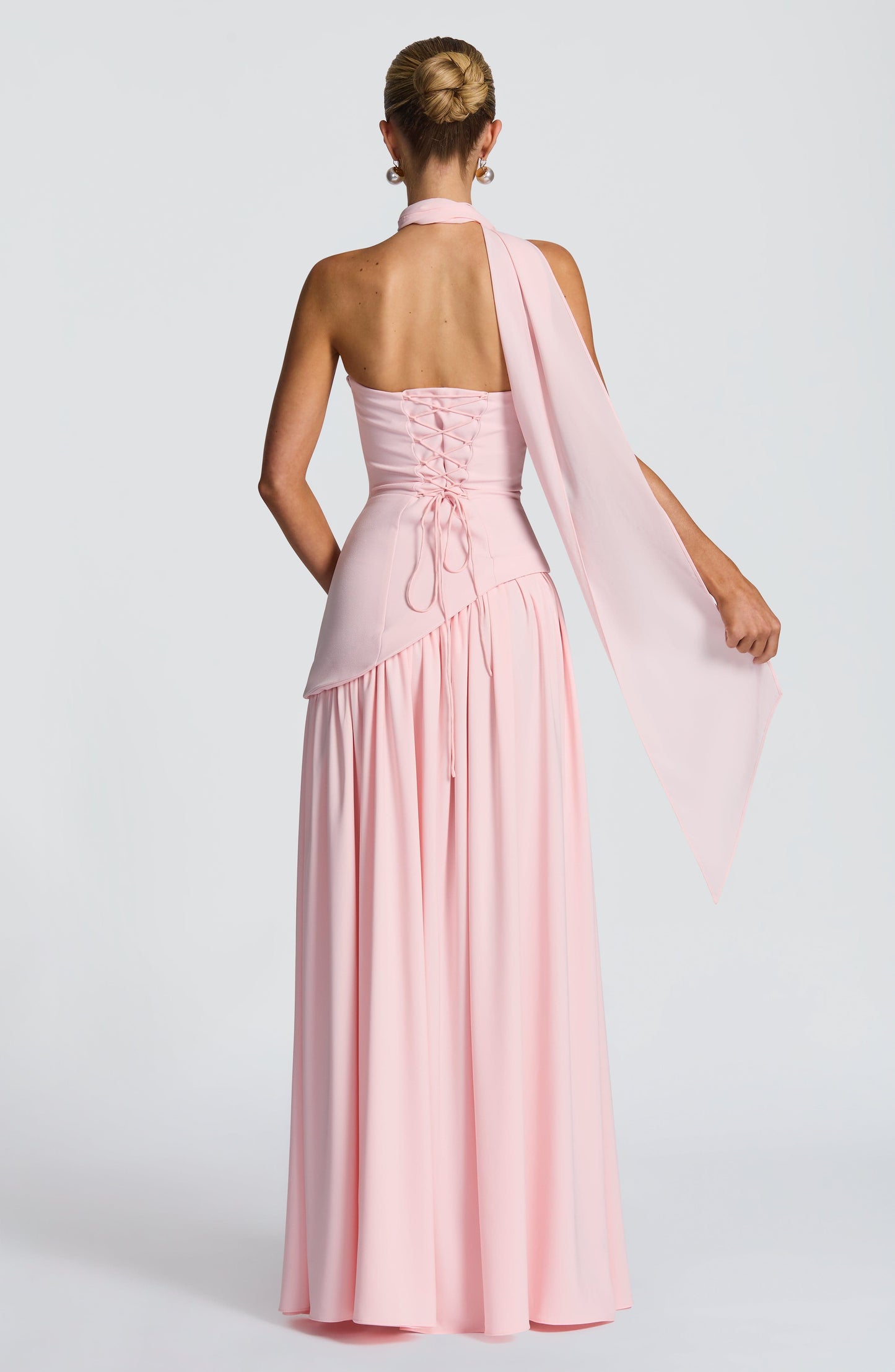 Maliyah Maxi Elbise - Pembe Niebbla