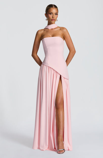 Maliyah Maxi Elbise - Pembe Niebbla