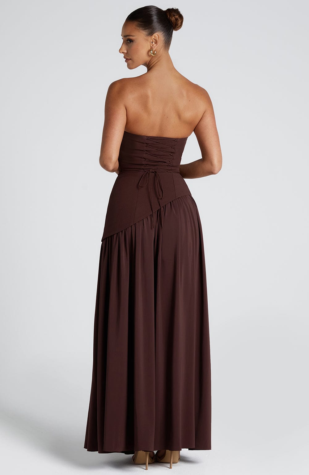 Maliyah Maxi Dress - Plum Brown Niebbla