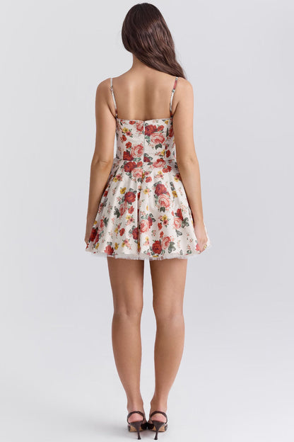 Minimoiselle Vintage Krem Tül Mini Elbise Niebbla