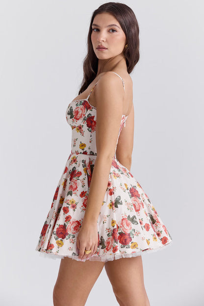 Minimoiselle Vintage Krem Tül Mini Elbise Niebbla