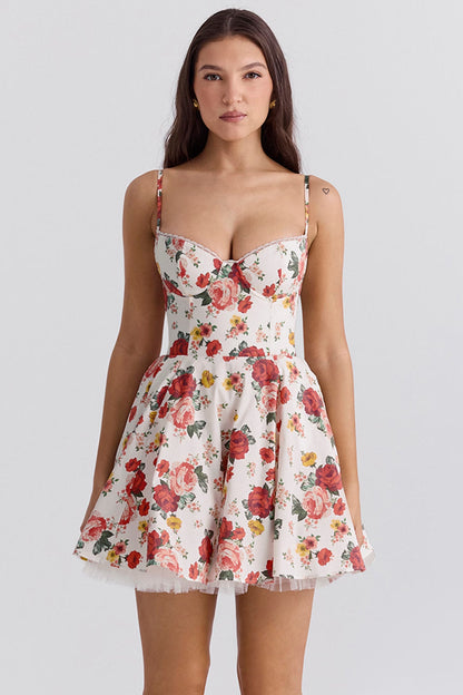 Minimoiselle Vintage Krem Tül Mini Elbise Niebbla