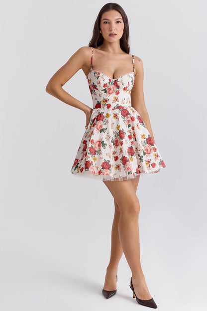 Minimoiselle Vintage Krem Tül Mini Elbise Niebbla