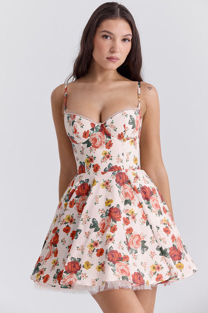 Minimoiselle Vintage Krem Tül Mini Elbise Niebbla
