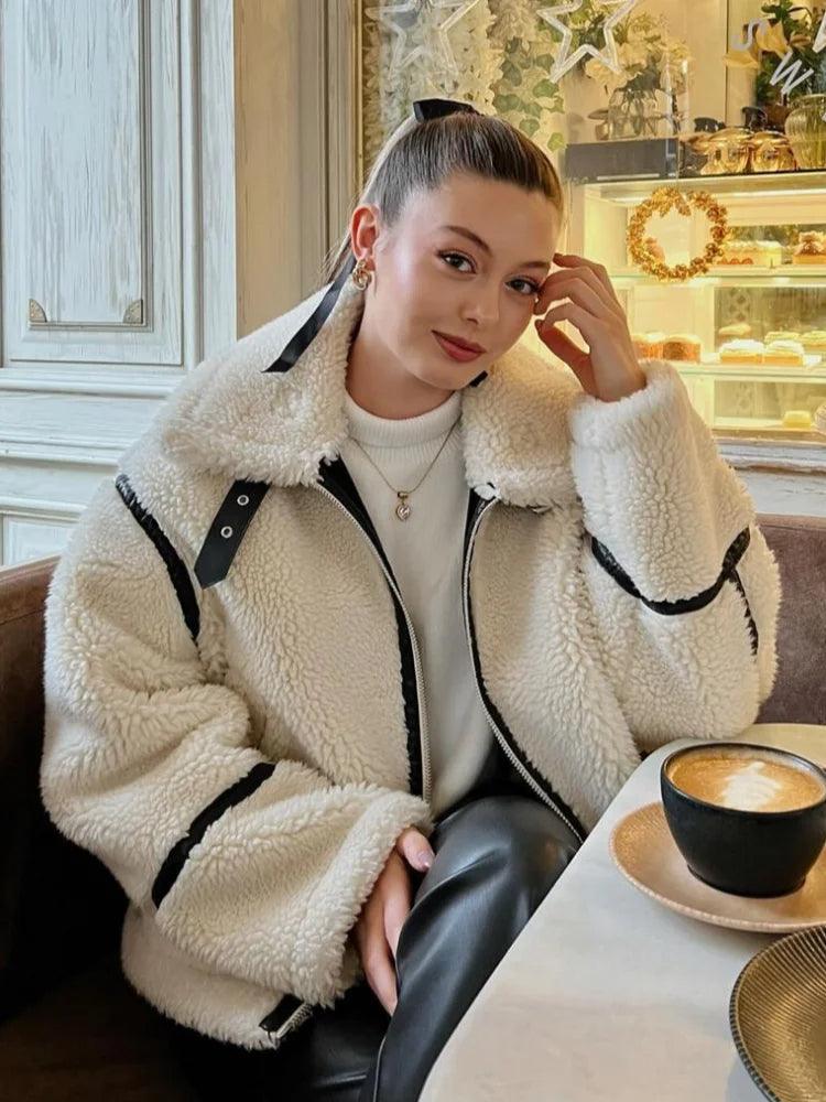 Rahat Kürklü Aviator Ceket Siaora