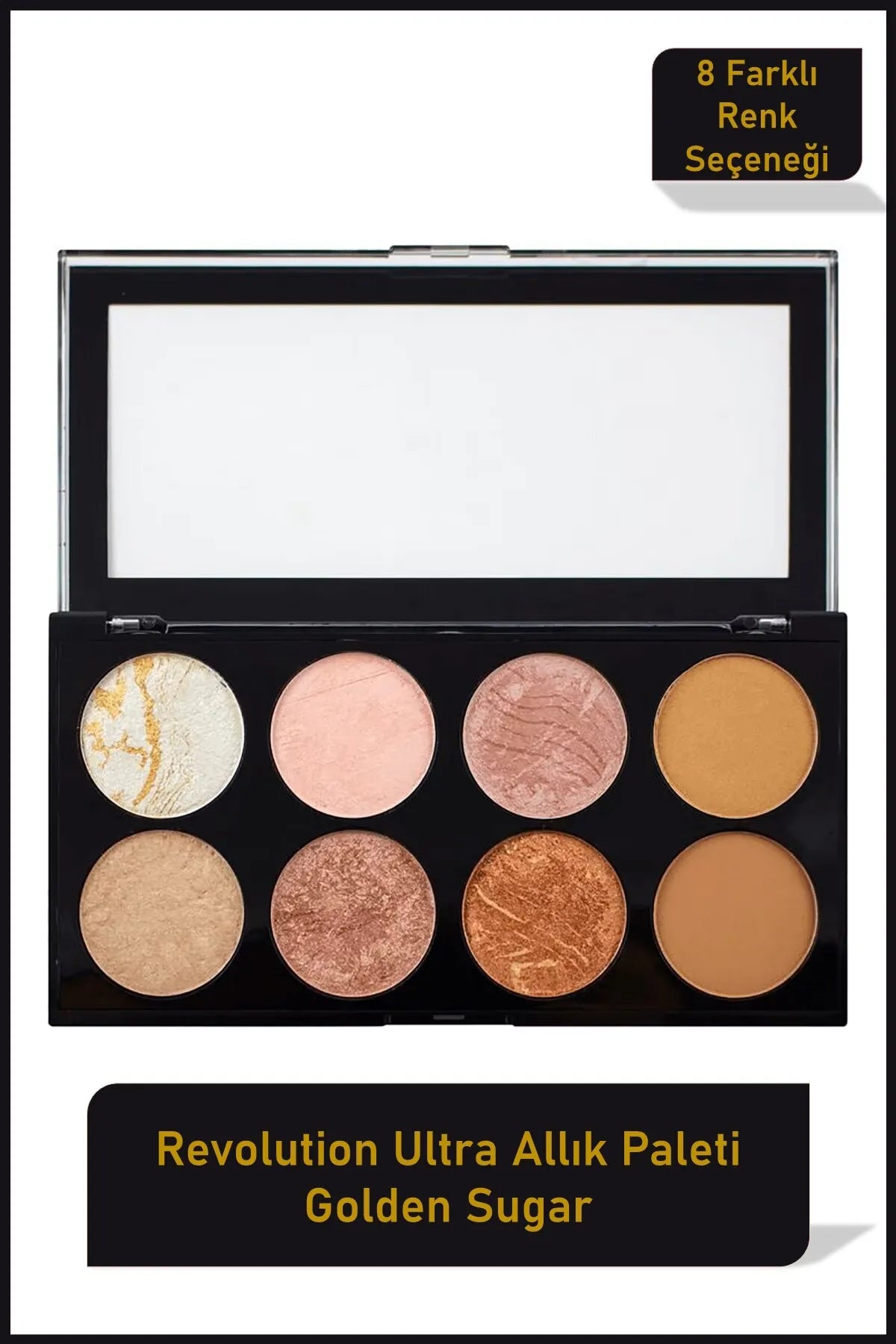 Revolution Ultra Golden Sugar 8'li Pembeli Allık Paleti Beauty World