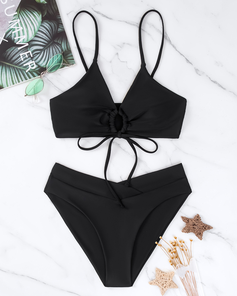 Kadın Cheeky V Kesim Bikini Takımı Niebbla