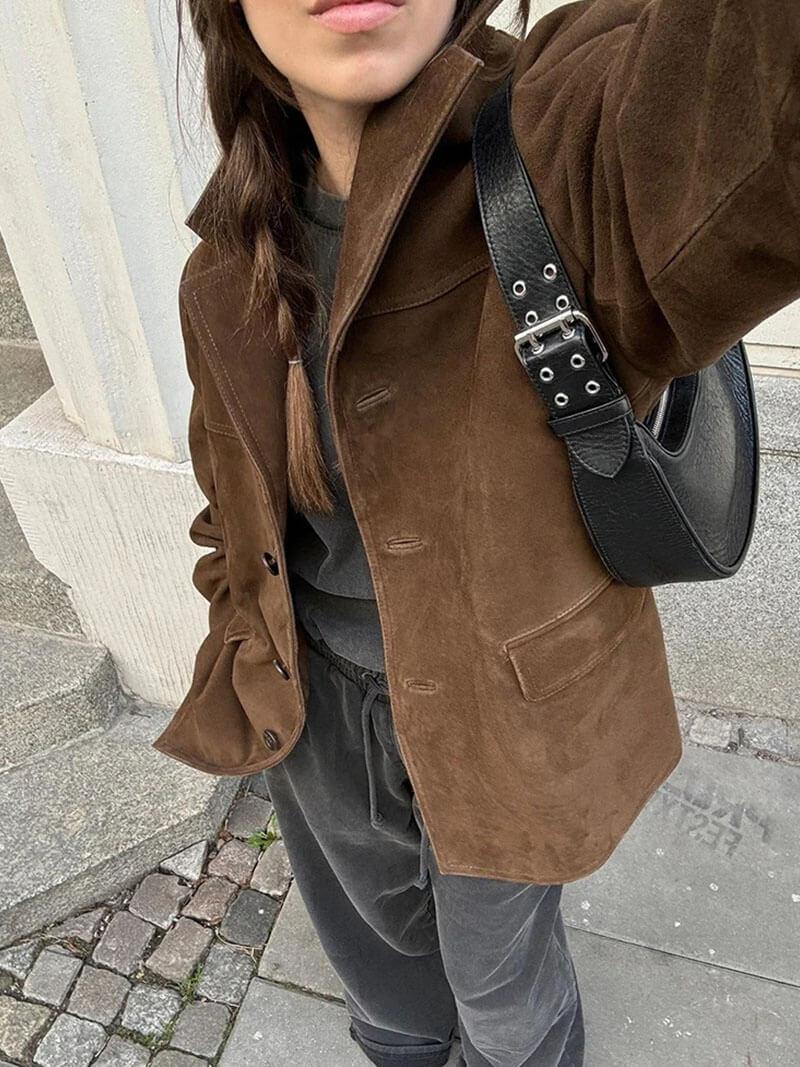 Celine Suni Süet Ceket Siaora