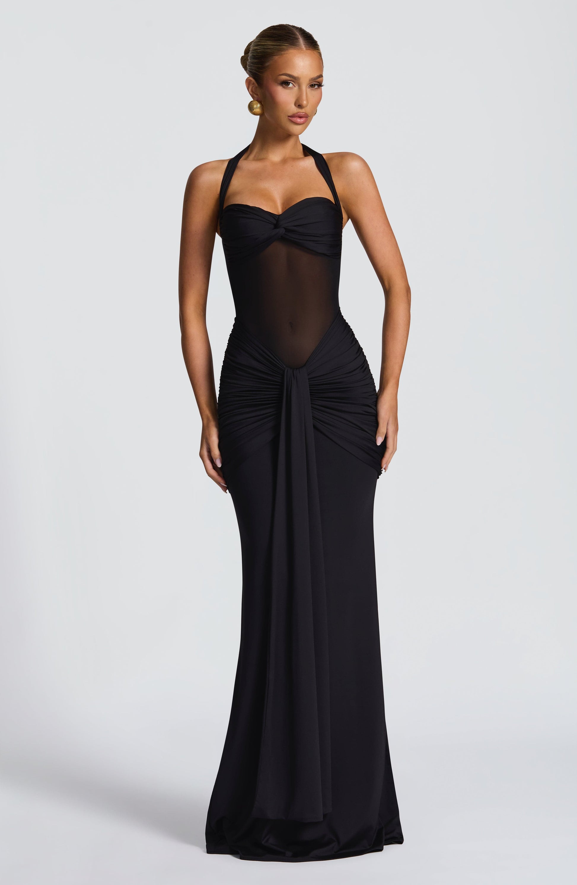 Vixen Maxi Elbise - Siyah Niebbla