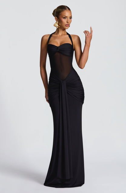 Vixen Maxi Elbise - Siyah Niebbla