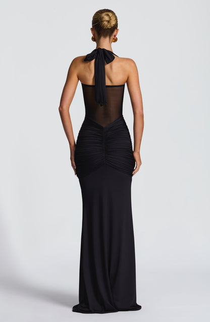 Vixen Maxi Elbise - Siyah Niebbla