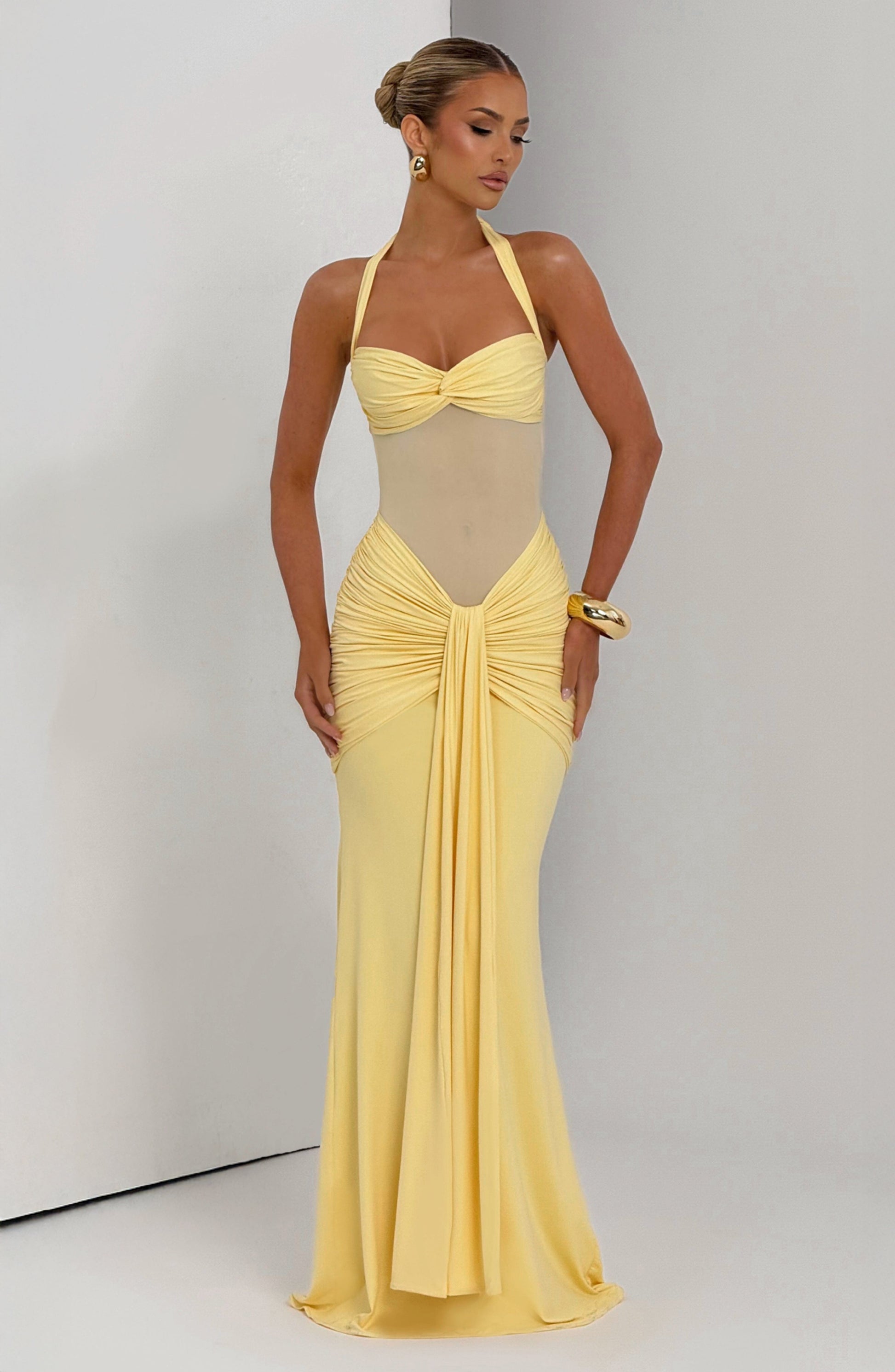 Vixen Maxi Elbise - Limon Sarısı Niebbla