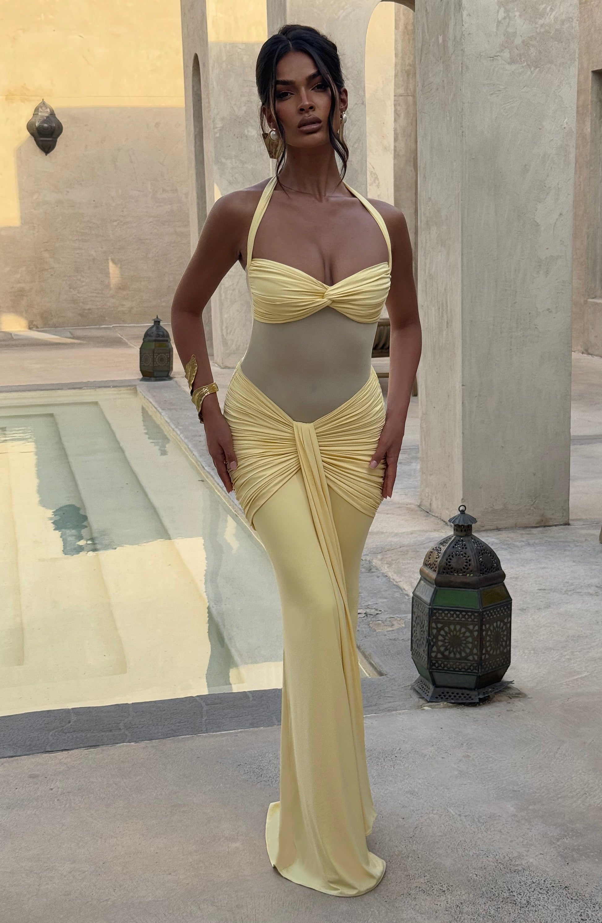 Vixen Maxi Elbise - Limon Sarısı Niebbla