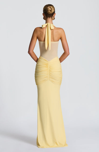 Vixen Maxi Elbise - Limon Sarısı Niebbla