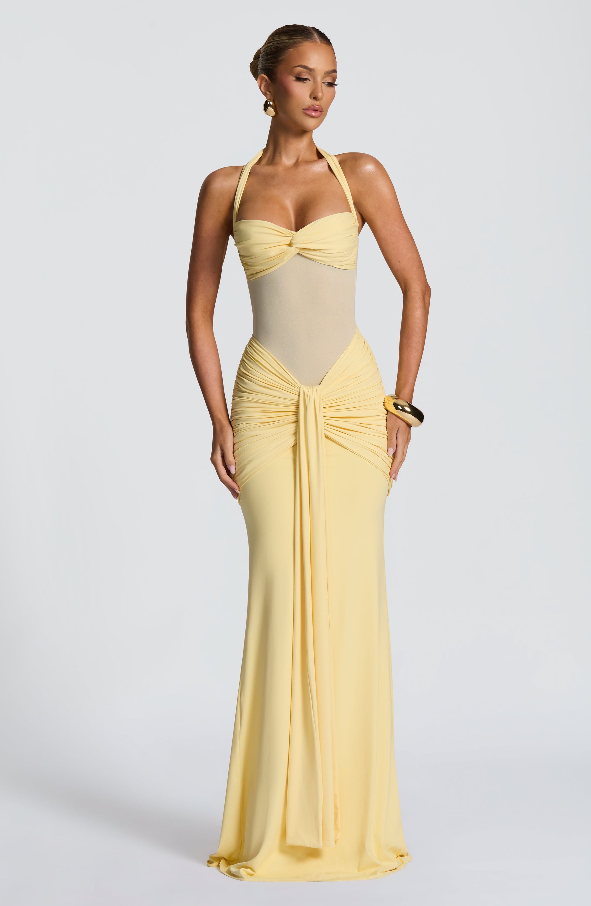Vixen Maxi Elbise - Limon Sarısı Niebbla