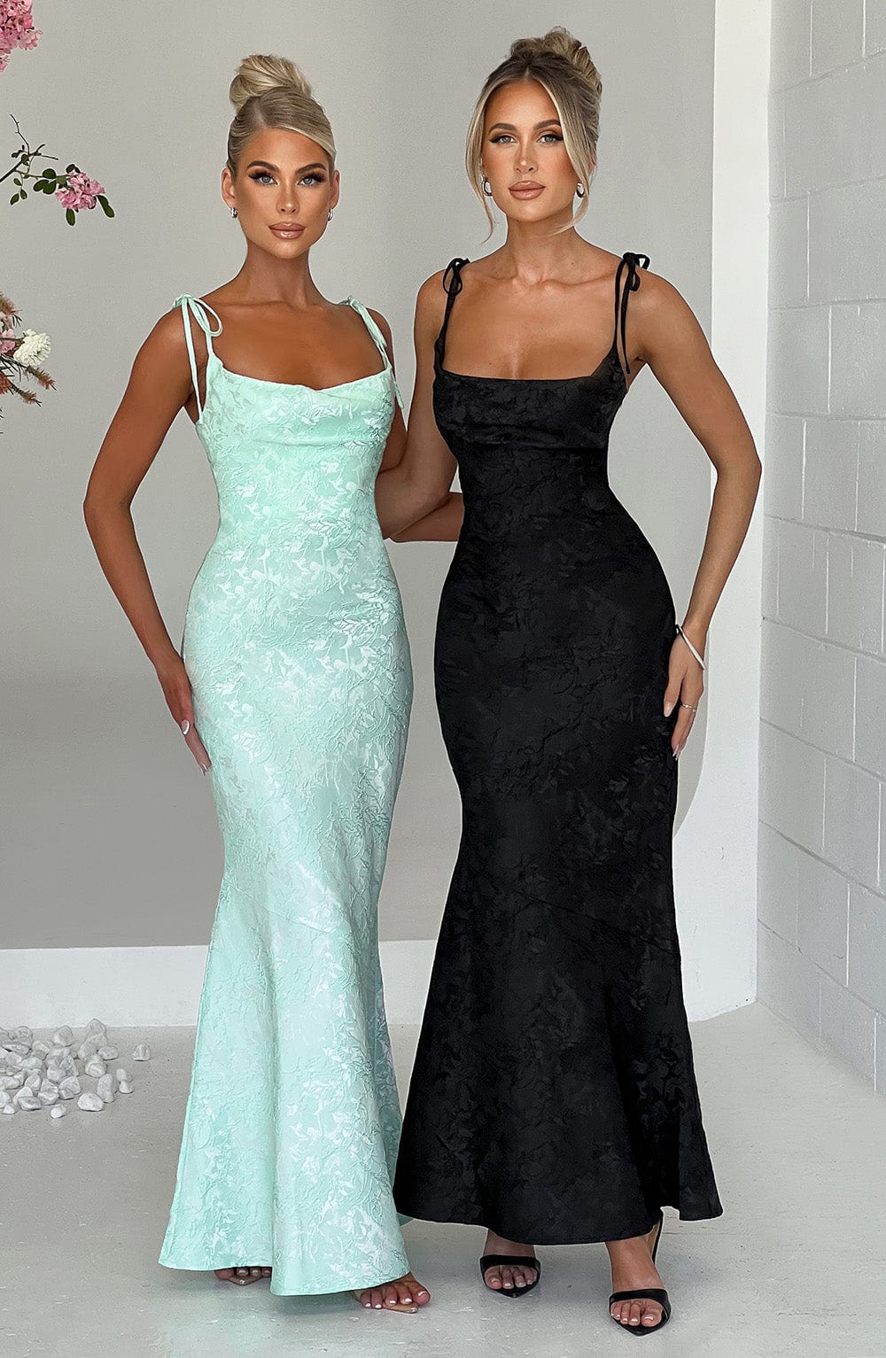 Whitney Maxi Elbise - Siyah Niebbla