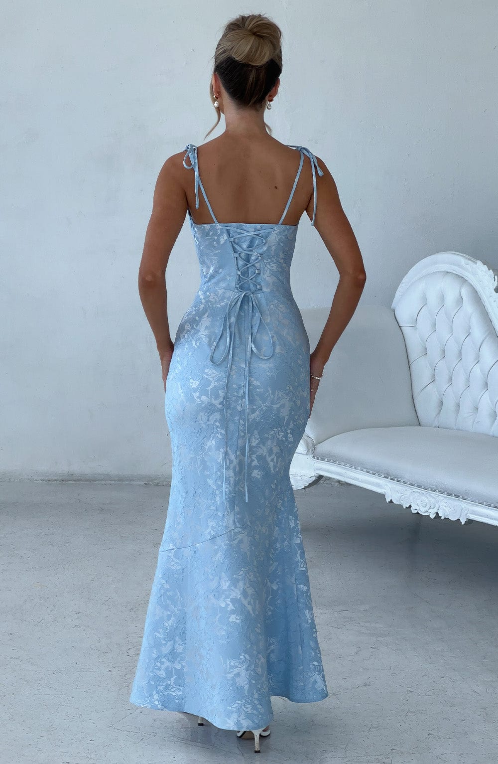 Whitney Maxi Elbise - Mavi Niebbla