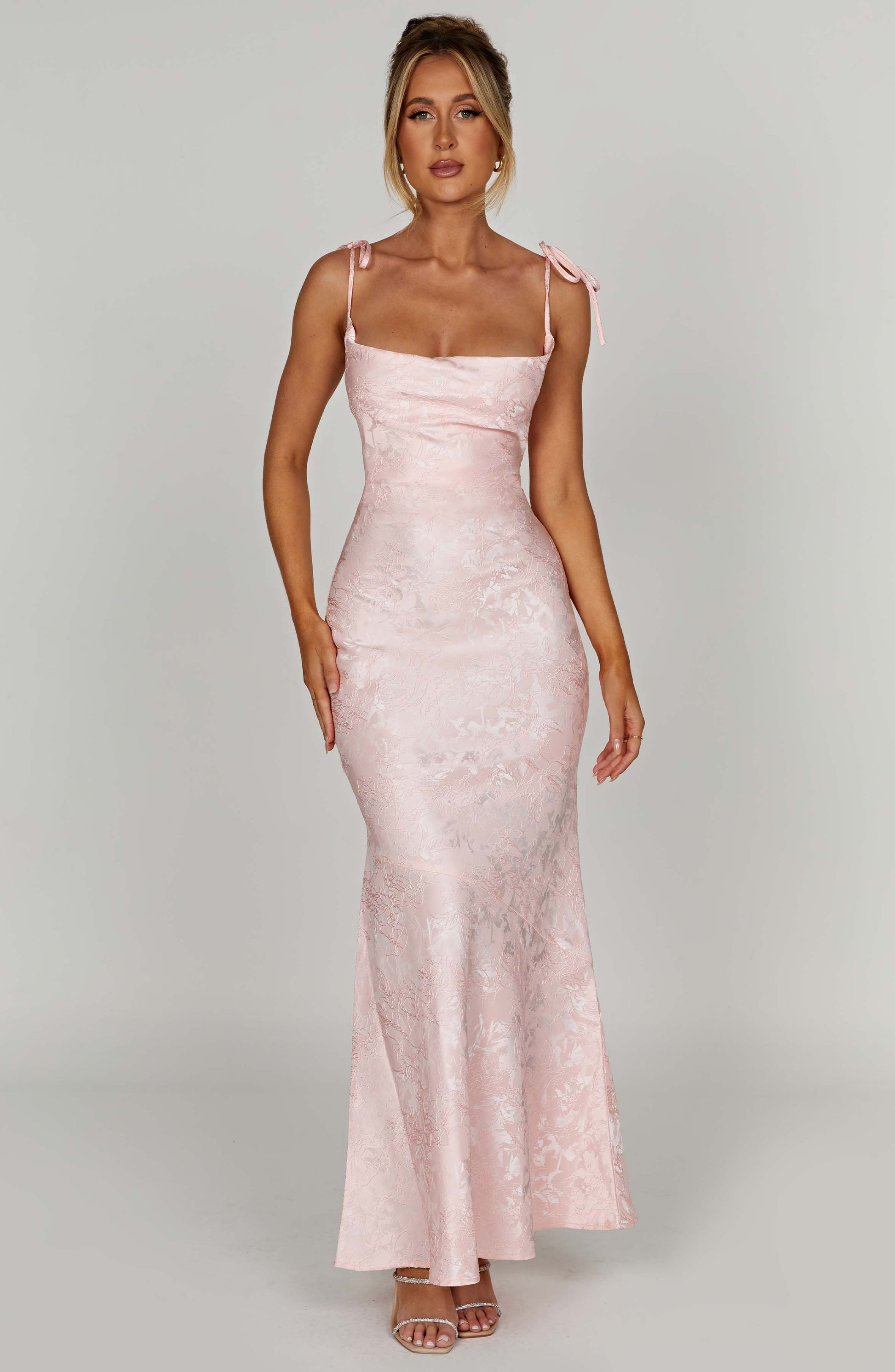 Whitney Maxi Elbise - Pembe Niebbla