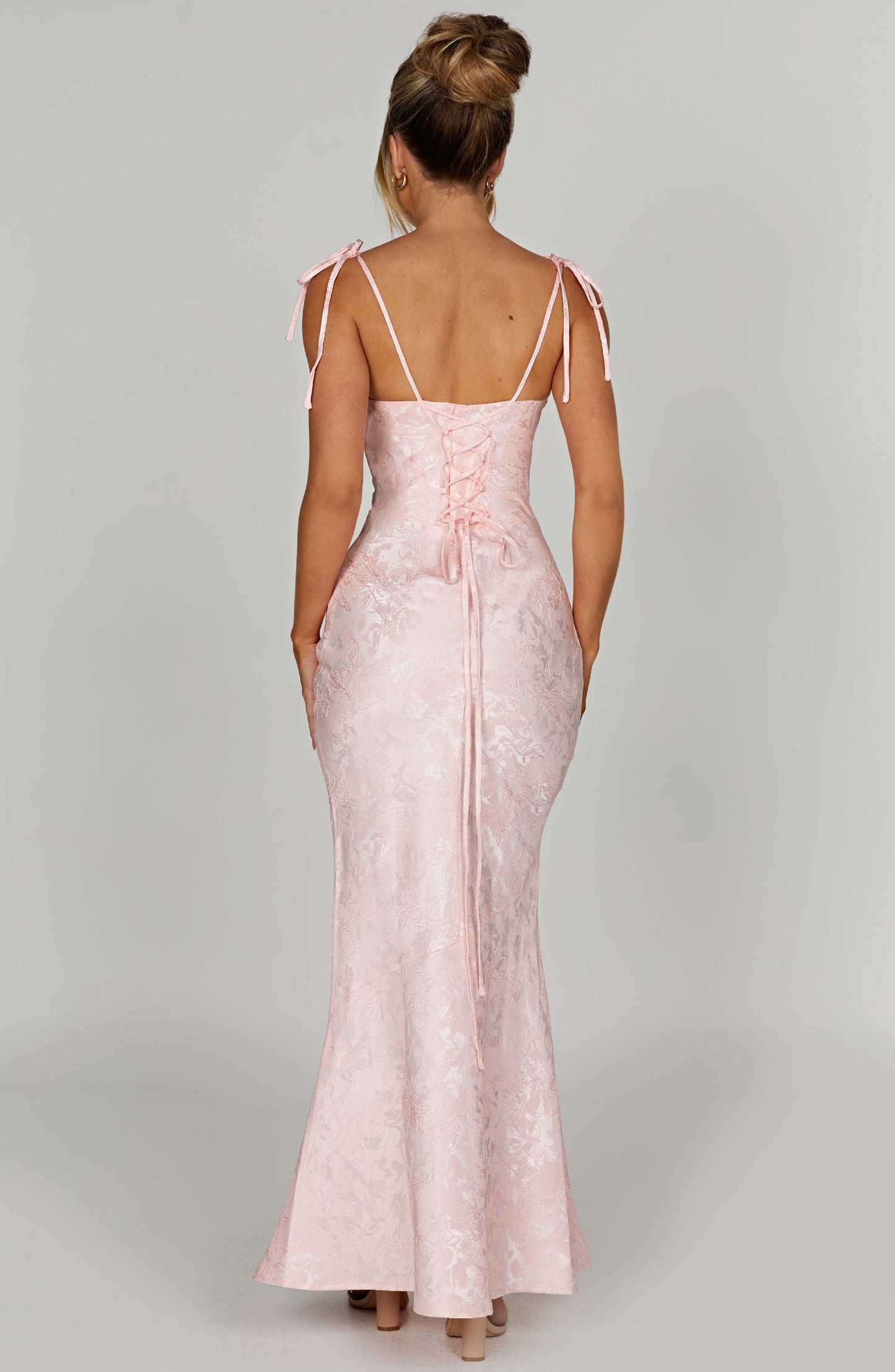 Whitney Maxi Elbise - Pembe Niebbla