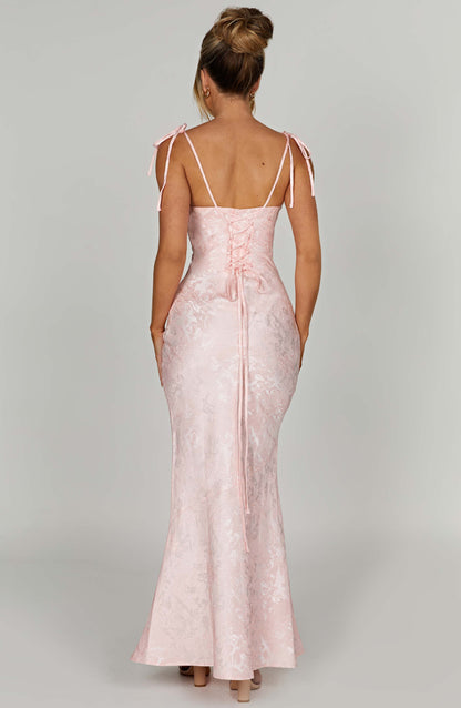 Whitney Maxi Elbise - Pembe Niebbla