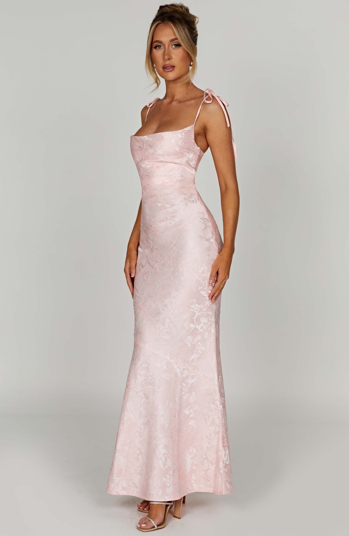 Whitney Maxi Elbise - Pembe Niebbla