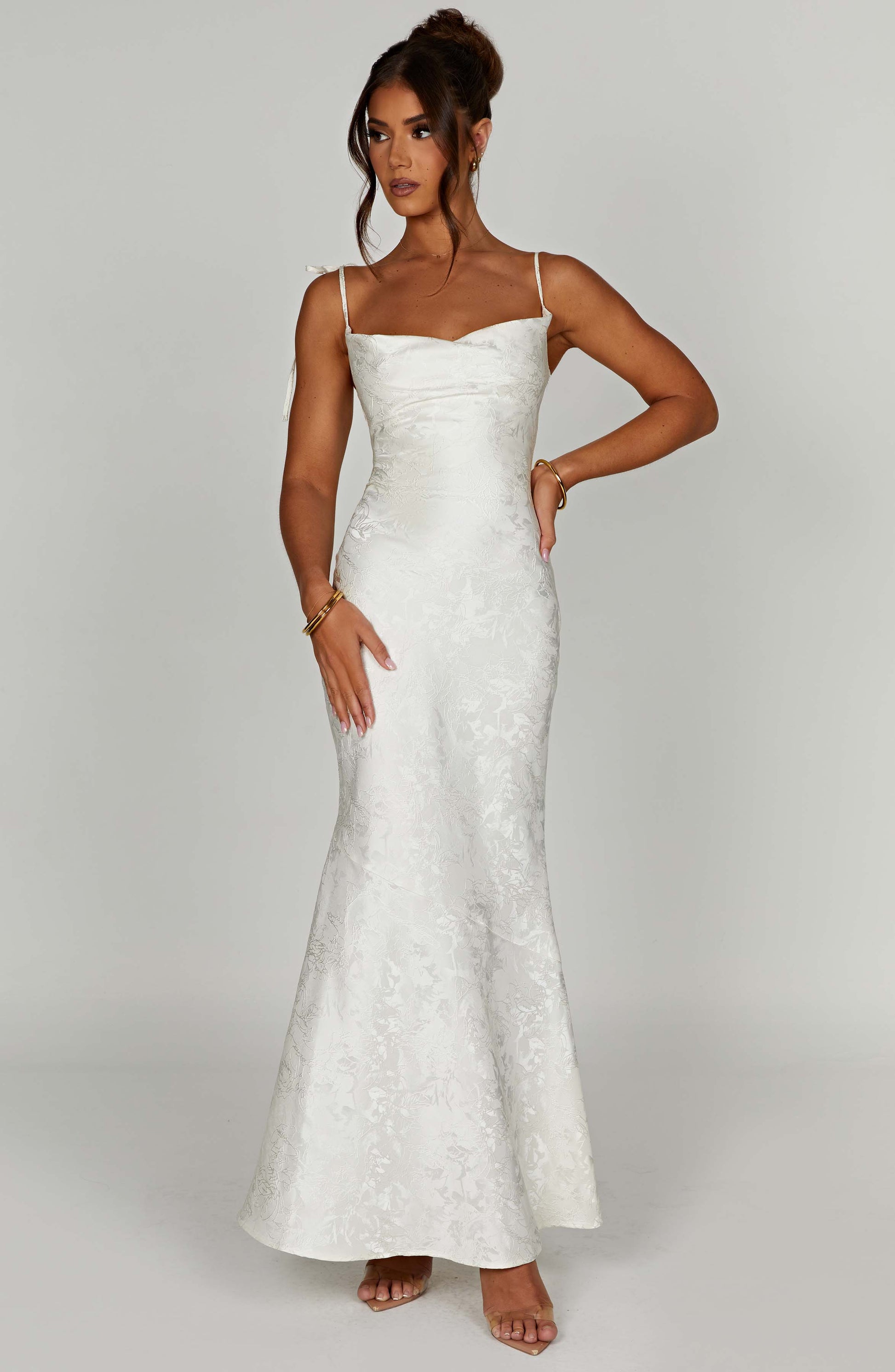 Whitney Maxi Elbise - Fildişi Niebbla