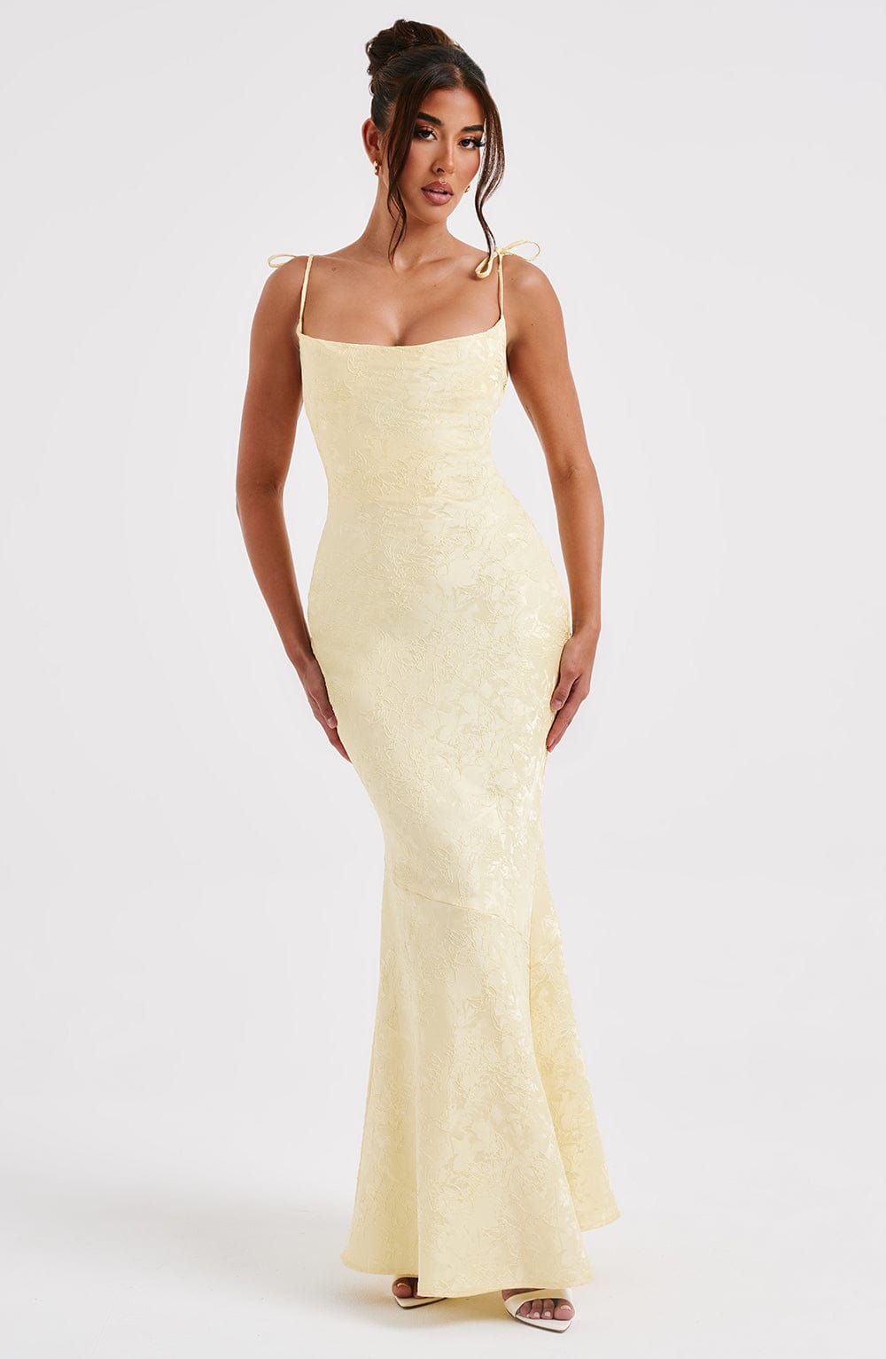 Whitney Maxi Elbise - Limon Sarısı Niebbla