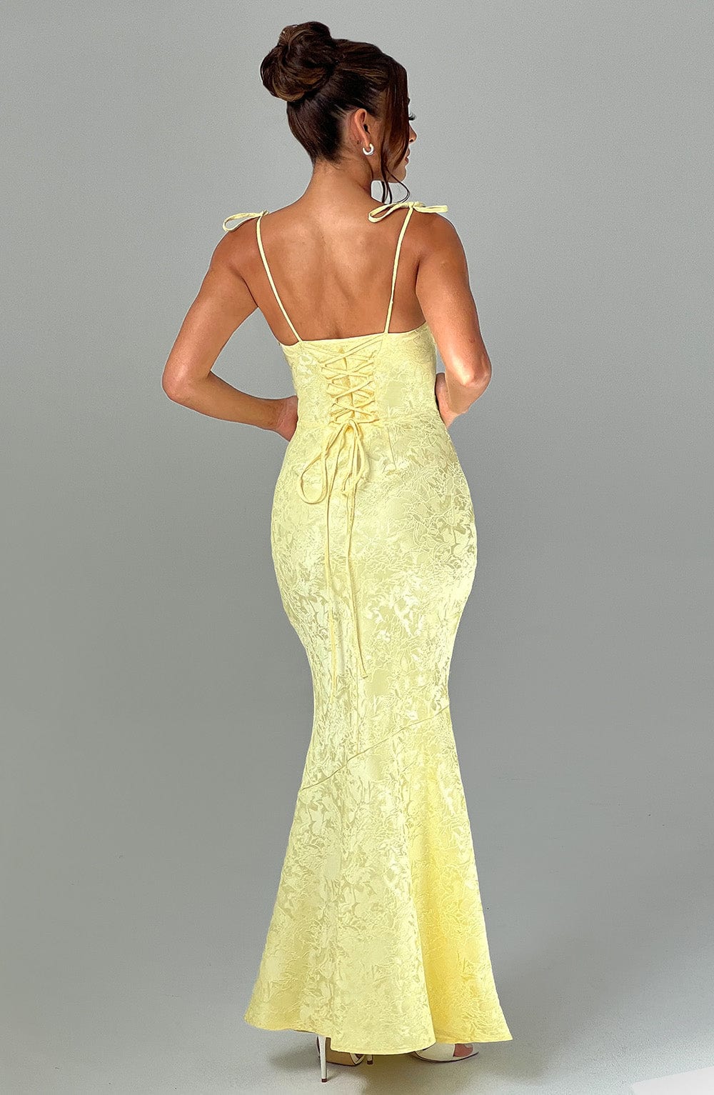 Whitney Maxi Elbise - Limon Sarısı Niebbla